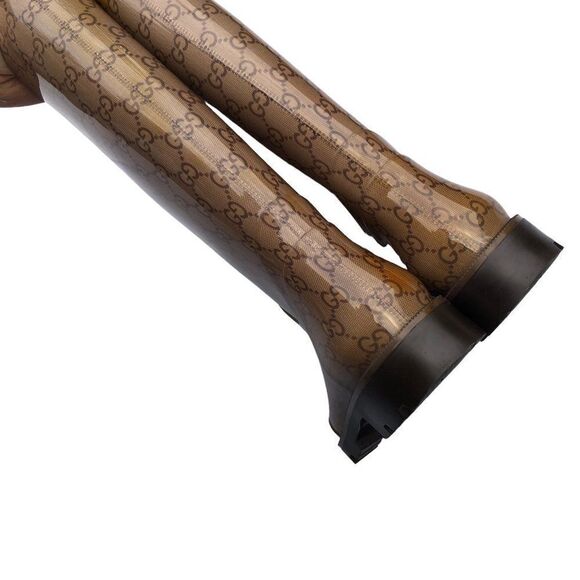 Authentic Gucci Monogram Rain Boots Size 9 - Picture 4 of 16